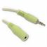 Cables To Go Audio cable - 29 AWG - mini-phone stereo 3.5 mm &nbsp;(F) - mini-phone stereo 3.5 mm &nbsp;(M) - 6 ft - shielded - beige